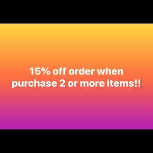 15% off order!